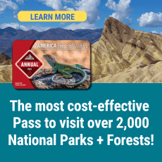 Experience over 2,000 natural, historic, and cultural sites in the United States with the America the Beautiful, and also helps support our site!