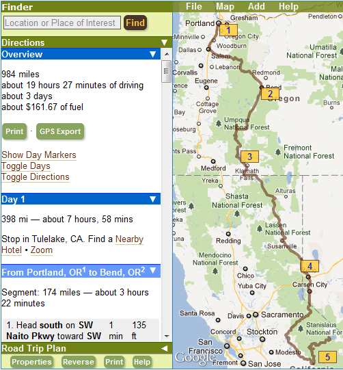 myscenicdrives.com Road Trip Planner makes road trip planning easy and fun again.