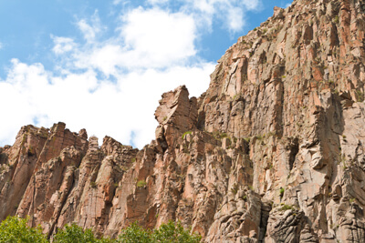 Palisade cliffs of Cimarron Canyon State Park