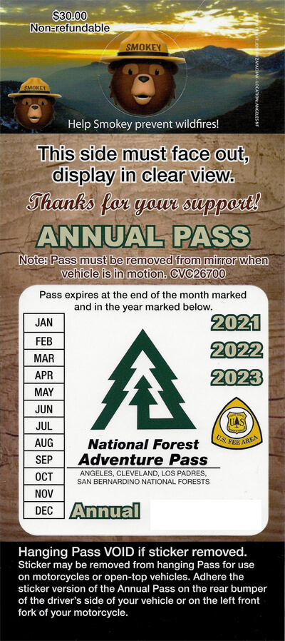 Southern California Annual Forest Adventure Pass