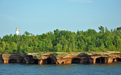 Devil’s Island Sea Caves in the Apostle Islands National Lakeshore.